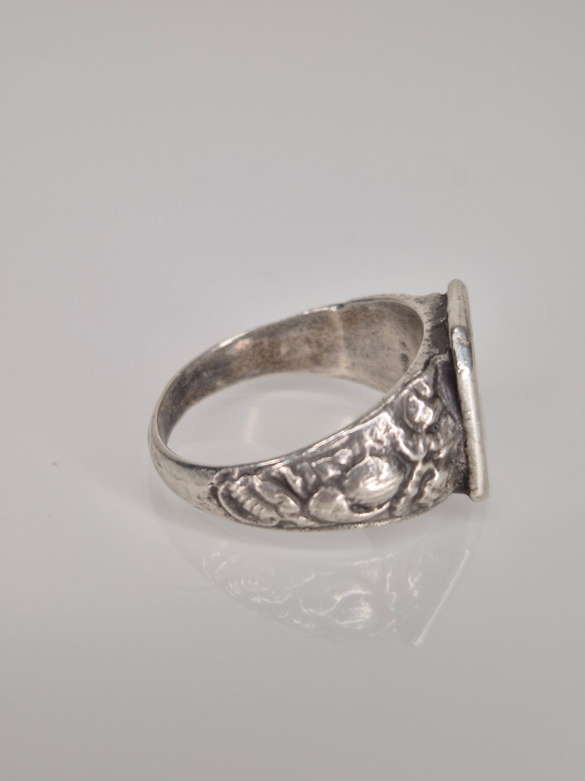 Berlin Iron Signet Ring c. 1813–1820  & Mid-to-Late 19th Century 830 Silver Counterpart