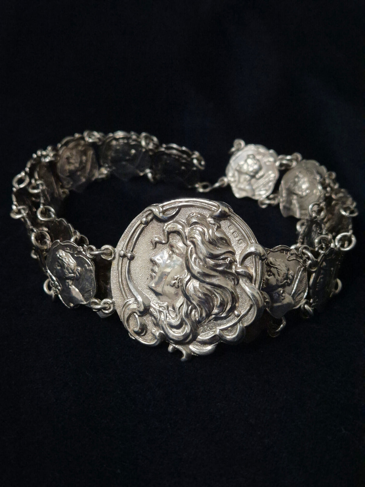 Art Nouveau 1902 Sterling Silver Belt By Reynolds & Westwood Birmingham UK
